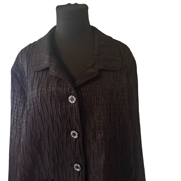 City Blues by Koret black crepe jacket size XL - Picture 6 of 7